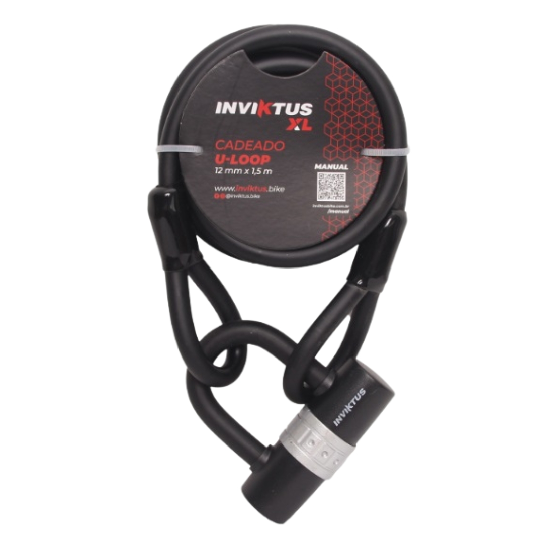 Cadeado Tipo U Loop 120x1500 MM Preto