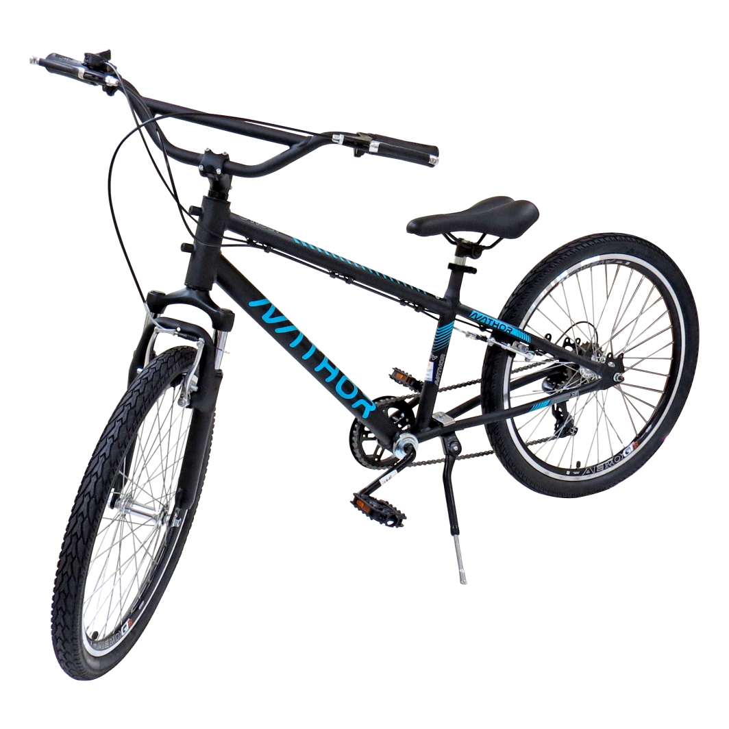 Bicicleta Aro 24 APOLLO Preto/Azul Anis - Produto - Pererê Peças