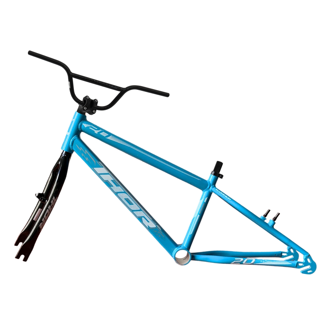 Kit 20 Aluminio 45 MM Rebaixado Azul Pantone c/Peças