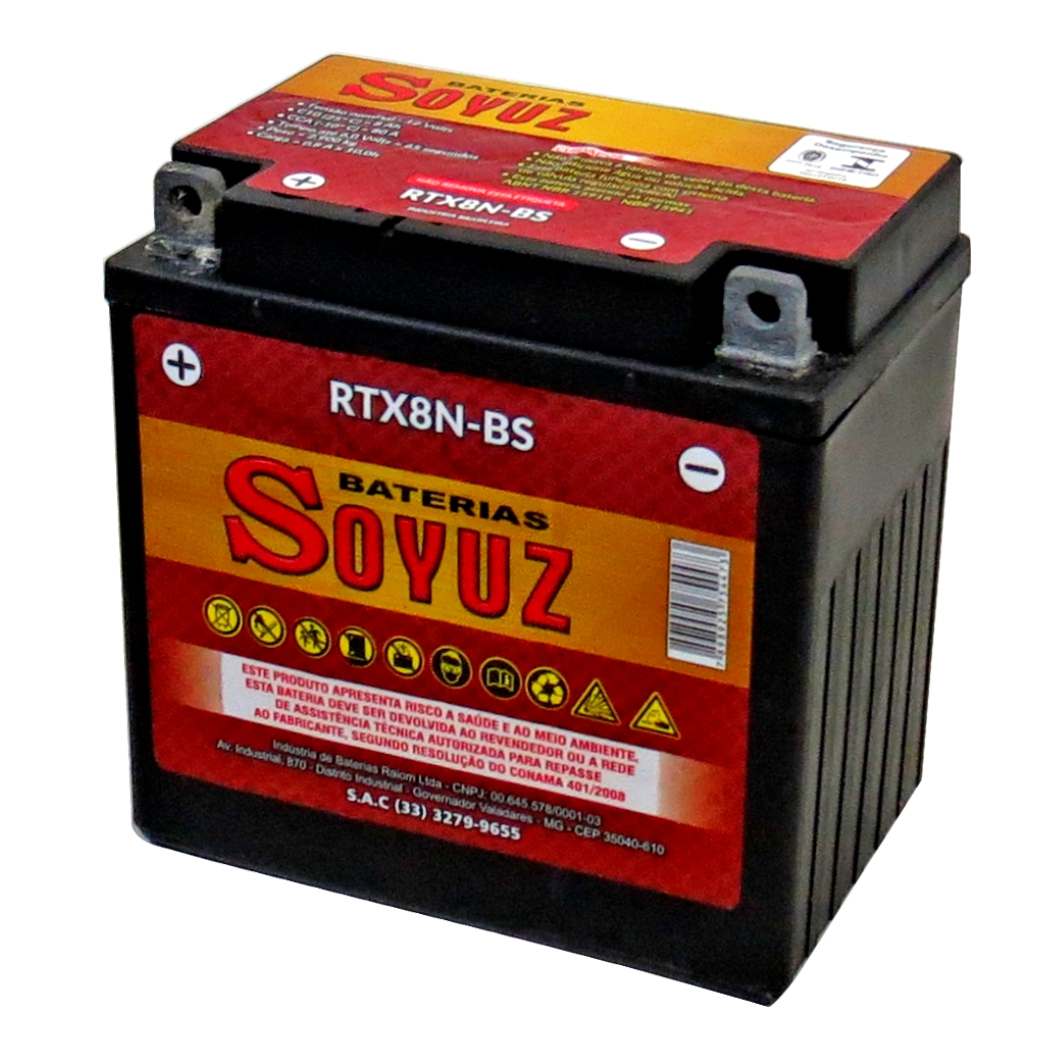 Bateria RTX8N-BS 12V 8AH YES 125/INTRUDER