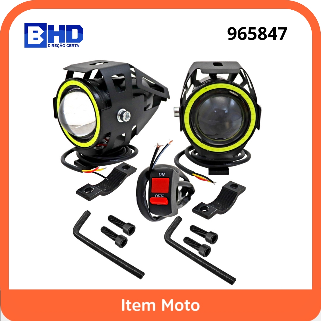 Farol De Milha Modelo 2 Leds C/3 Funções