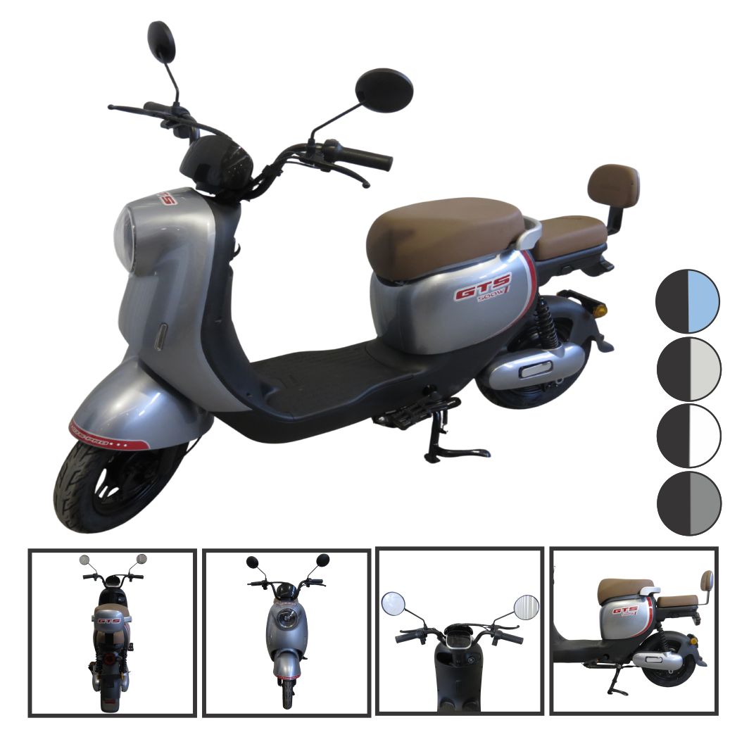 Bicicleta Elétrica 500W Preta/Cinza C6