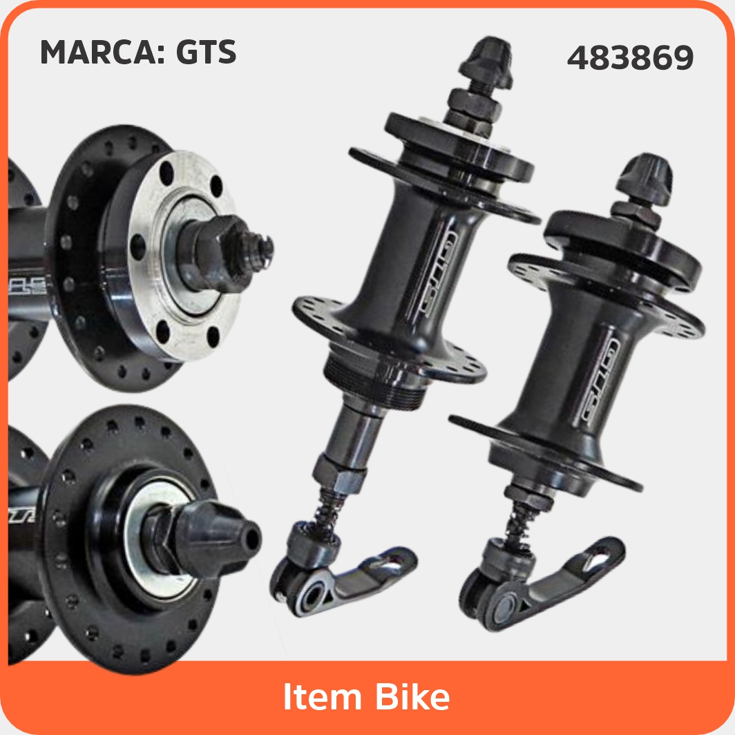 Cubo Dianteiro/Traseiro Alumínio P/ Disco C/ Blocagem Preto