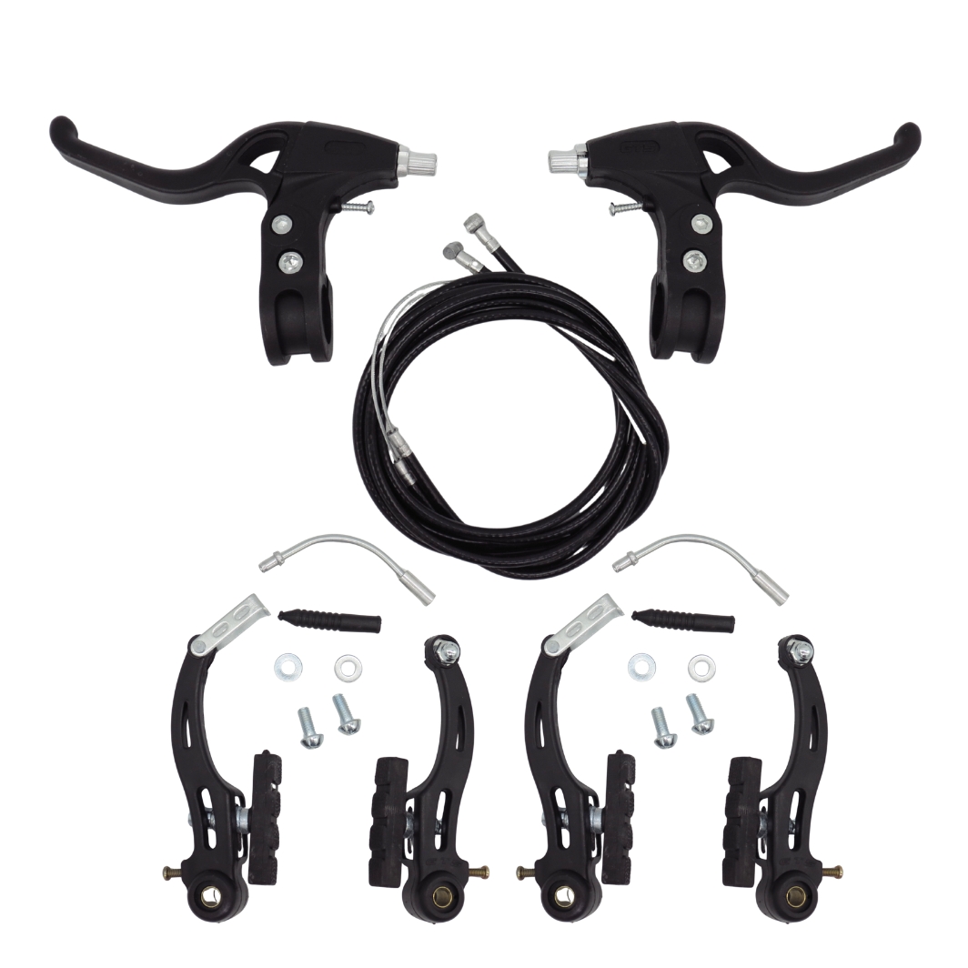 Freio V Brake Revestido C Maçaneta Plastico Preto