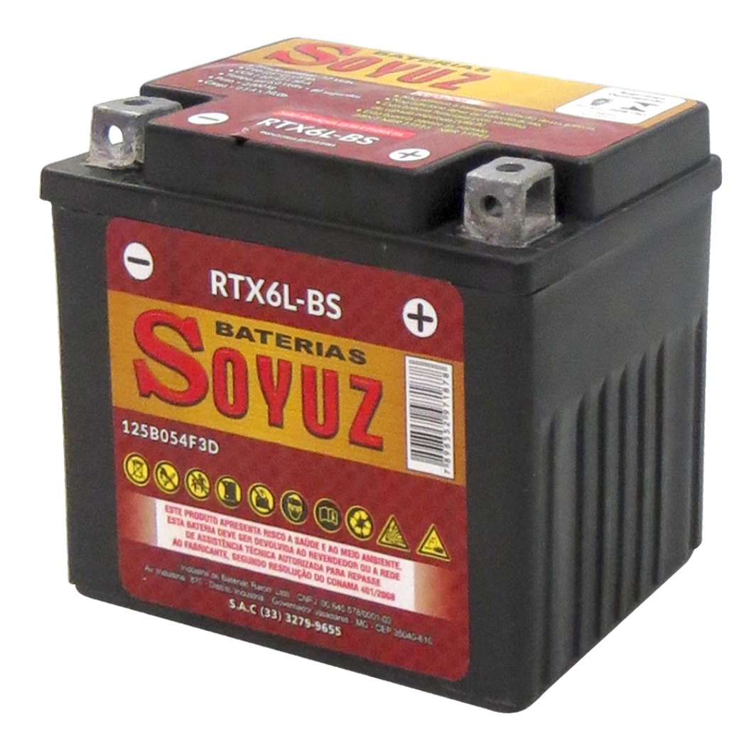 Bateria RTX6LBS 12V 6AH TITAN 150 ESD/XR